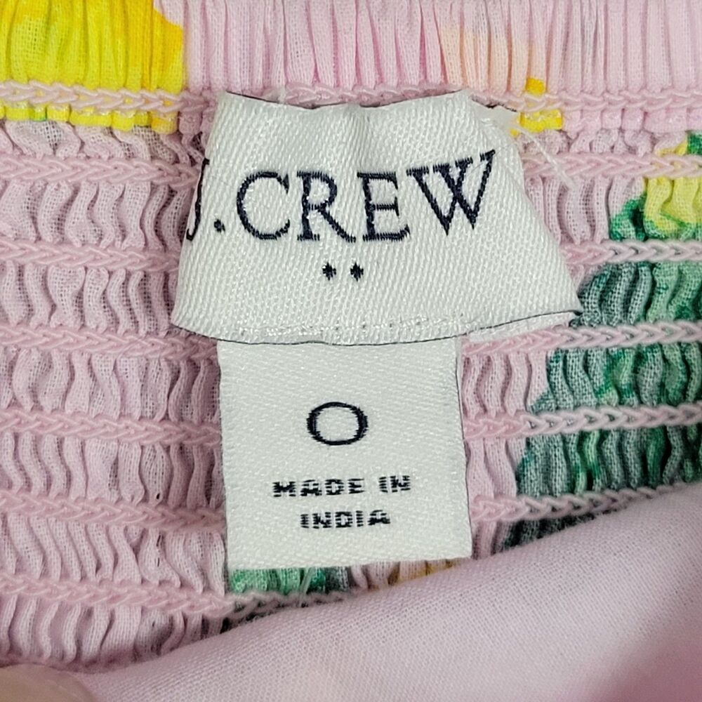 NWT J CREW BK520 Pink Lemon Tiered Squareneck Midi Dress Smocked Cotton SIZE 0 - Picture 10 of 15